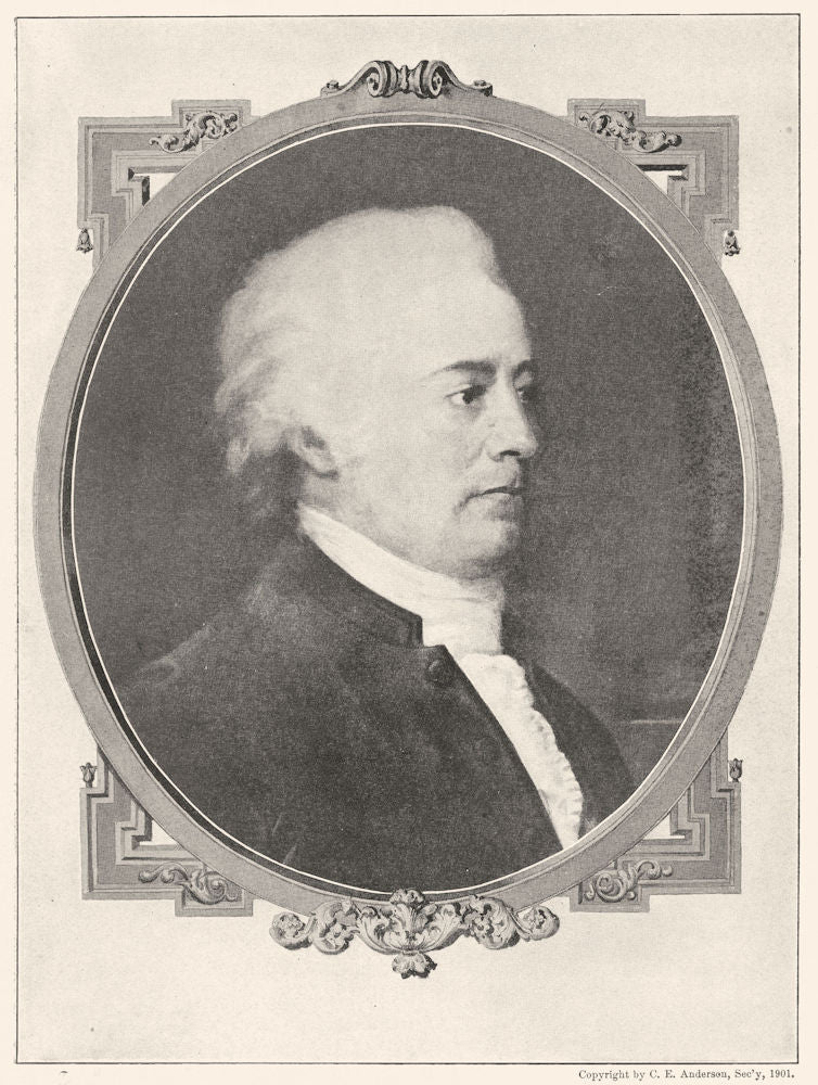 JOHN RUTLEDGE. Chief Justice of US Supreme Court, 1795 1907 old antique print